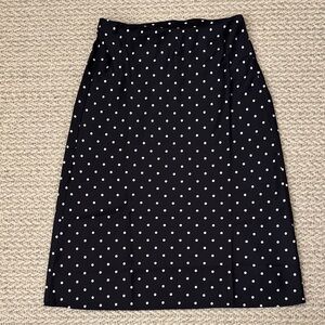J. Crew Factory Black and White Polka Dot Slip Skirt